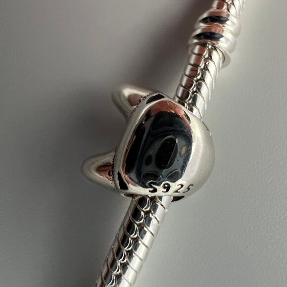 Halloween Cat Pandora Compatible S925 Sterling Silver Charm - Picture 6 of 7